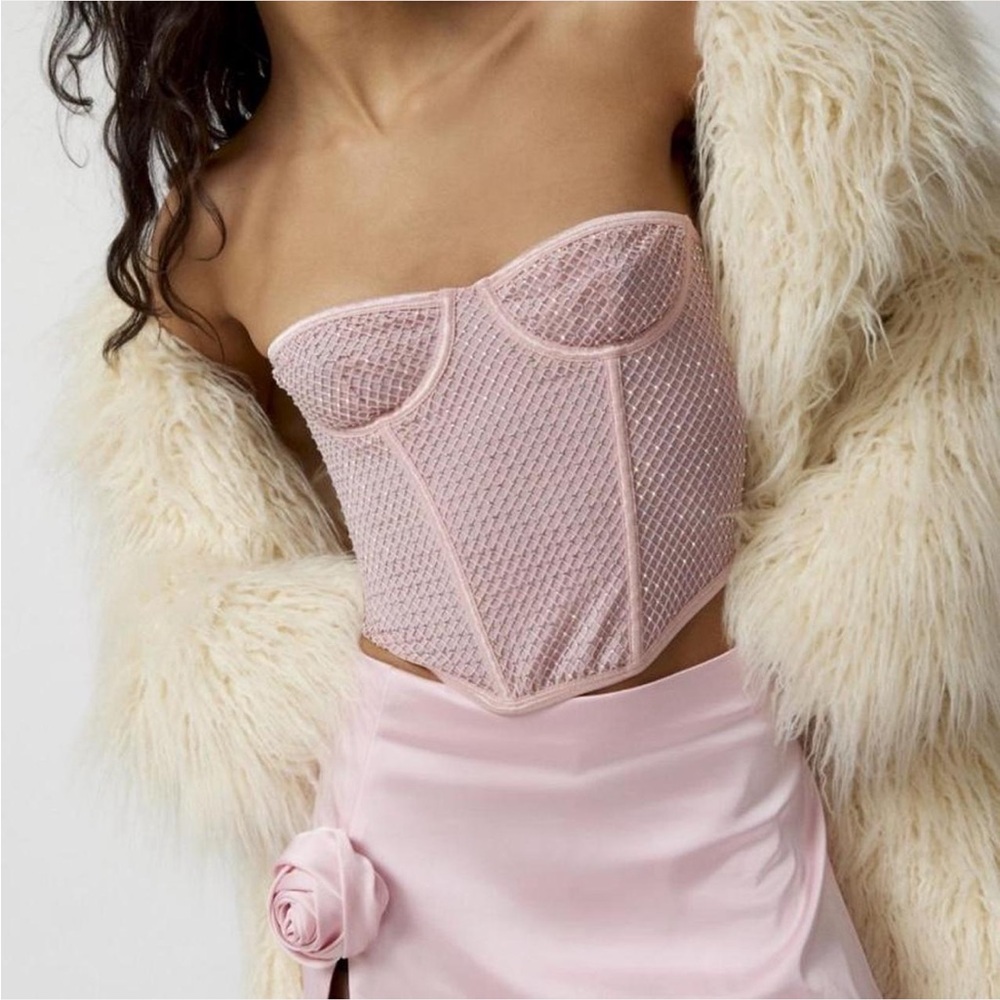 Elegant Pink Bustier Top